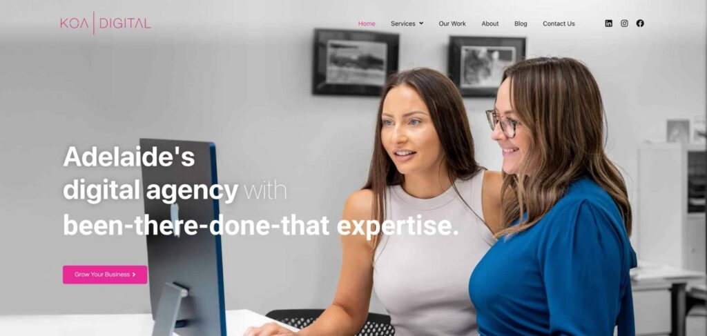 KOA Digital Marketing Adelaide's Homepage