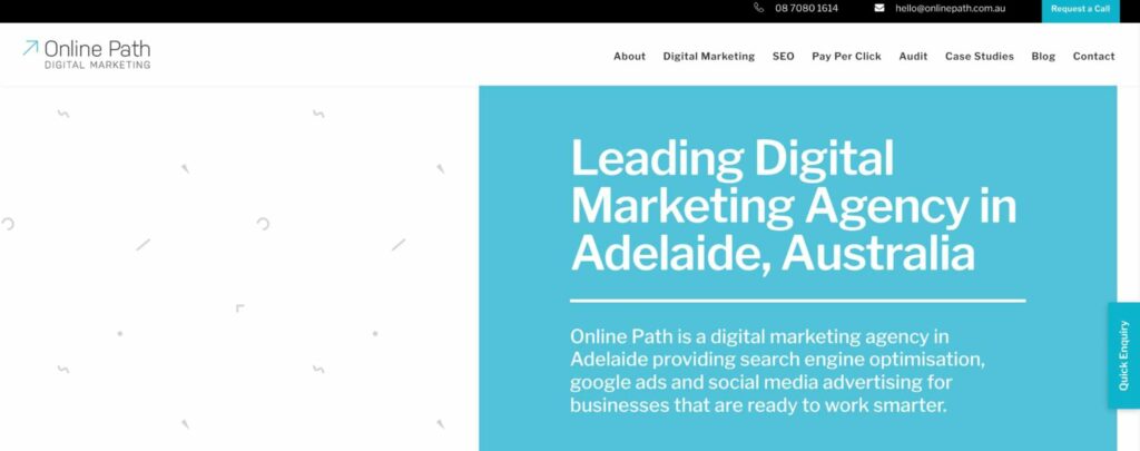 Online Path Digital Marketing Agency's Homepage