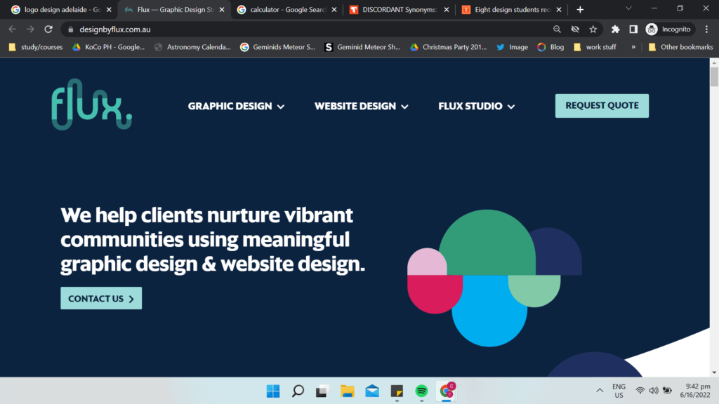 Flux Visual Communication Homepage