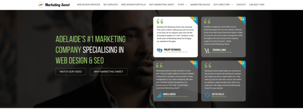 Marketing Sweet Homepage