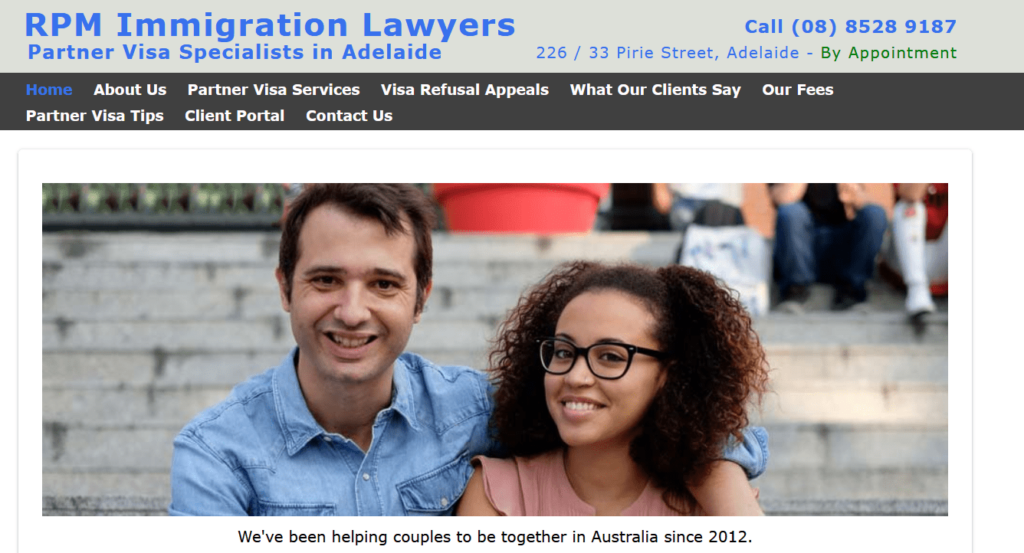 RPM Immigration Lawyers Homepage