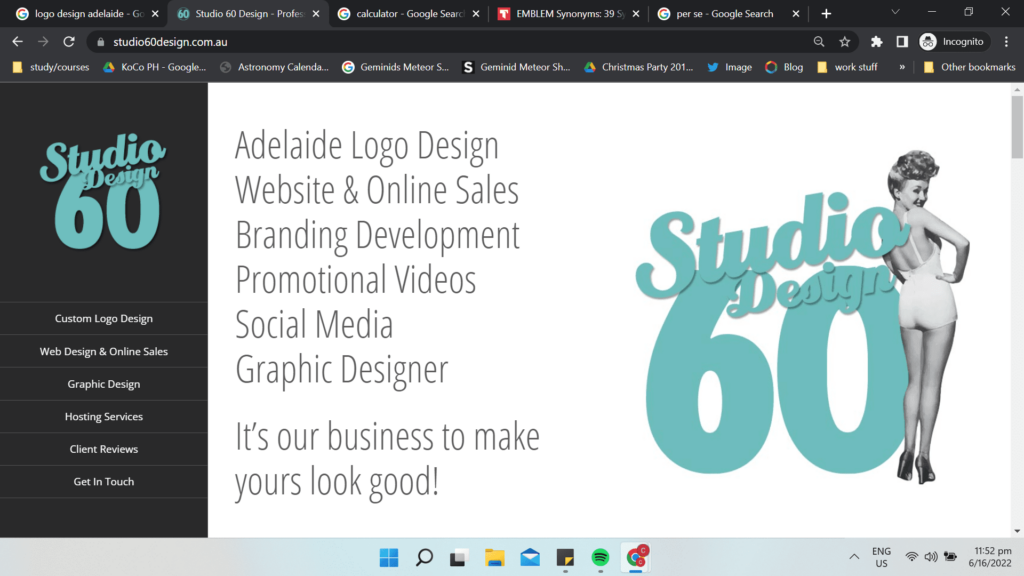 Studio 60 Design Homepage