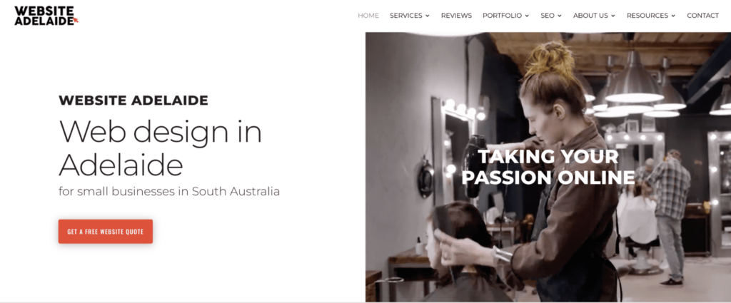 Website Adelaide Homepage