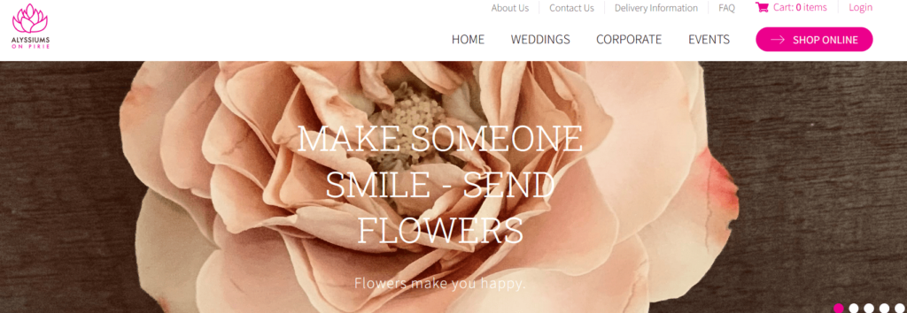 Alyssiums on Pirie Same Day Flower Deliveries Adelaide Homepage