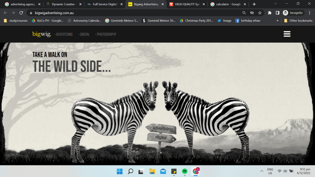 Bigwig Advertising & Digital Homepage