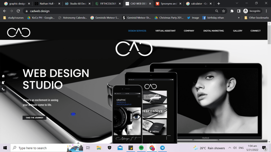 CAD Web Design Studio Homepage