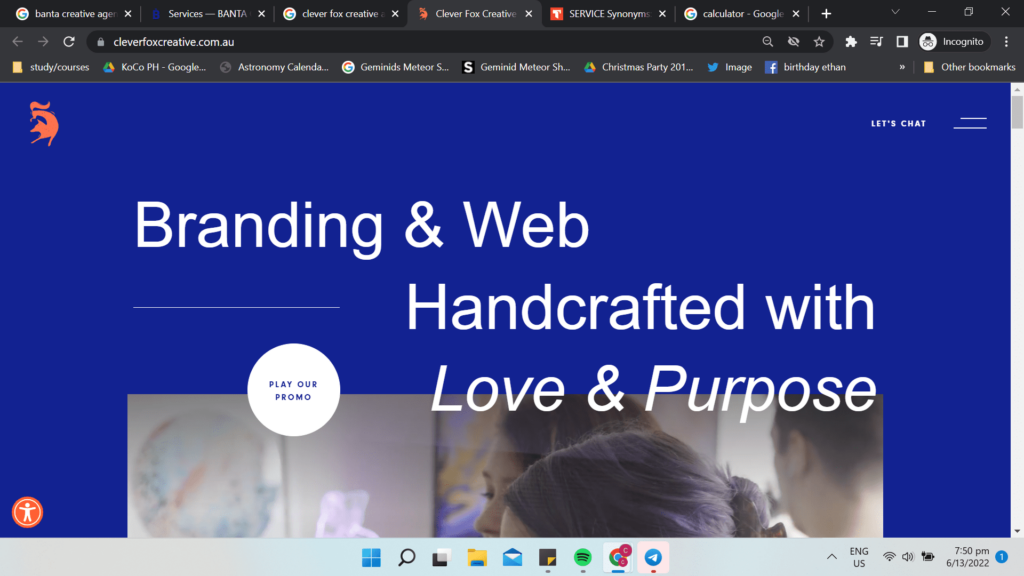 Clever Fox Creative Homepage