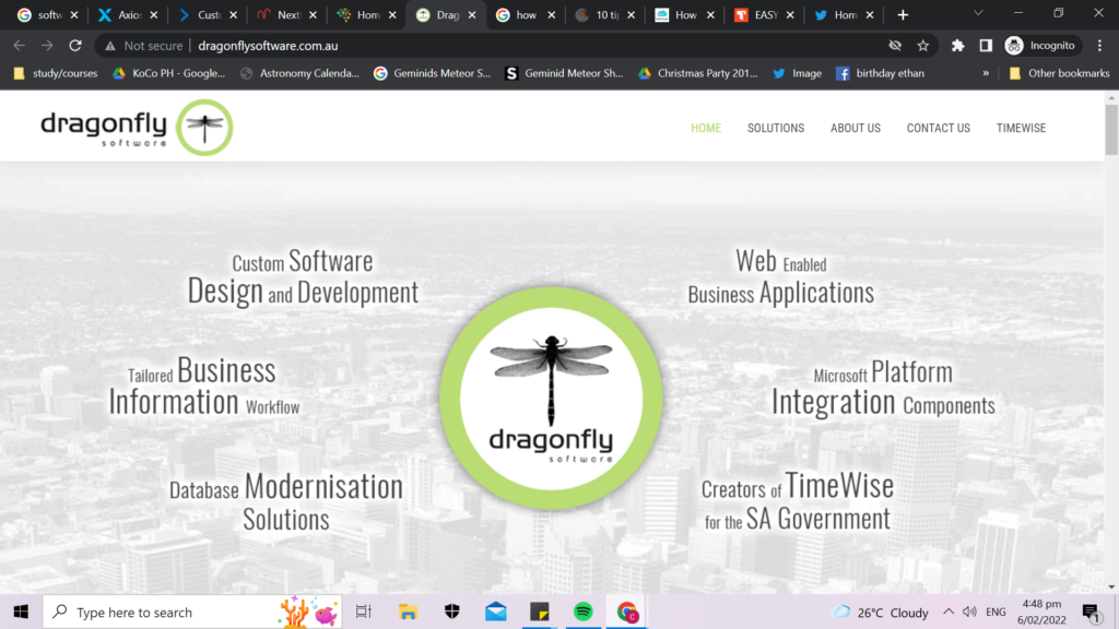 Dragonfly Software Homepage