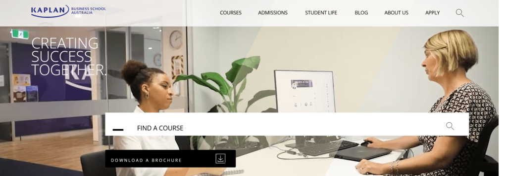 Kaplan Business School Adelaide Homepage