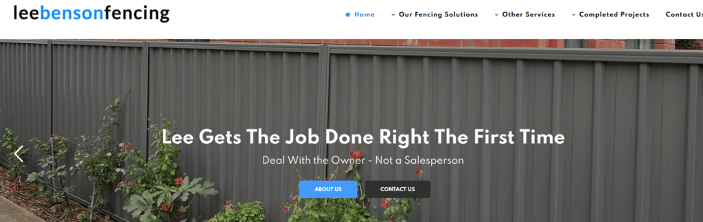 Lee Benson Fencing Homepage