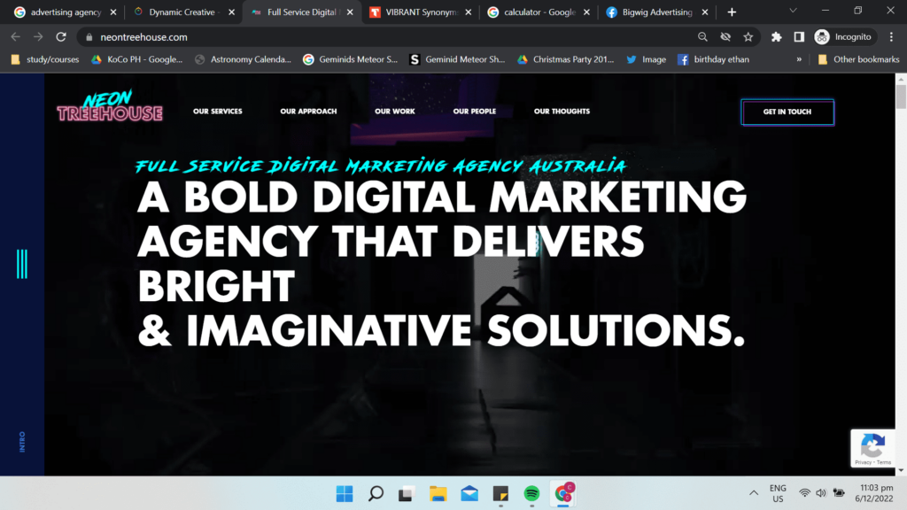 Neon Treehouse Homepage