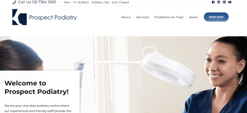 Prospect Podiatry - Podiatrist Adelaide Homepage