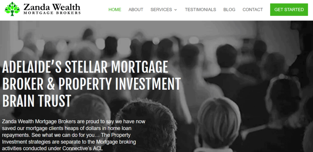 Zanda Wealth Mortgage Brokers Adelaide Homepage
