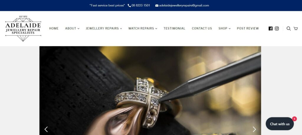 Adelaide Jewellery Repair Specialists Homepage