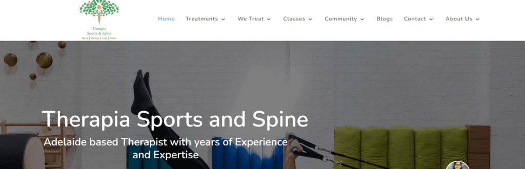 Therapia Sports & Spine Adelaide Homepage