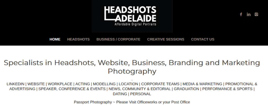 Headshots Adelaide: Professional Headshots, Corporate, Business and Event Photography Homepage