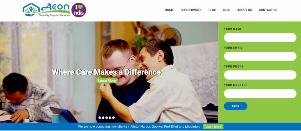 AEON Disability Support Services Homepage