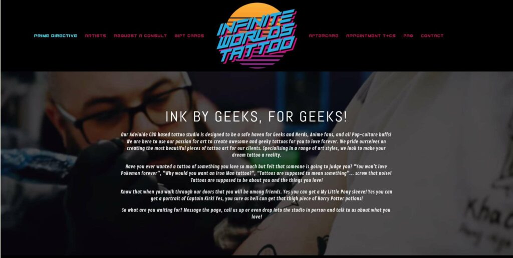 Infinite Worlds Tattoo and Design Homepage