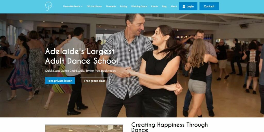 Quick Steps Dance Club Studio Homepage