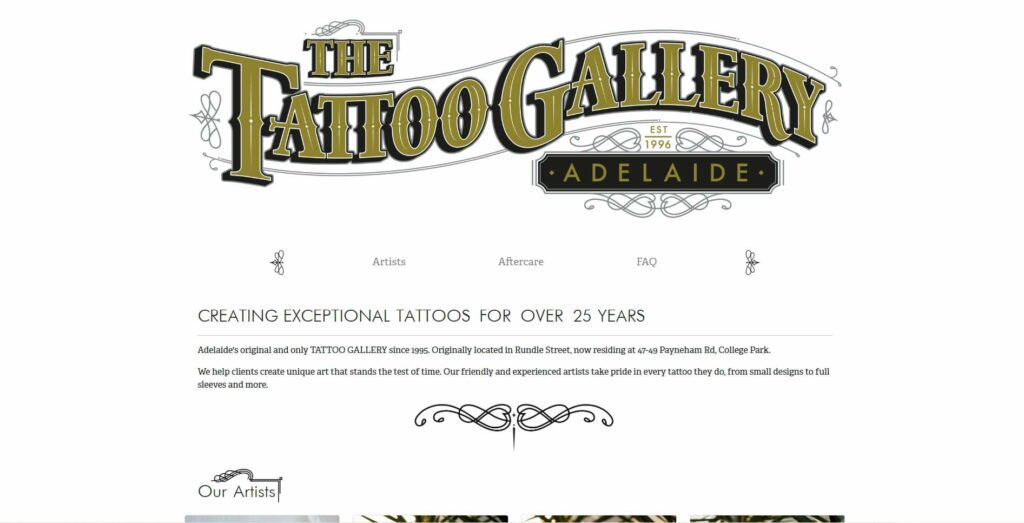 Tattoo Gallery Homepage