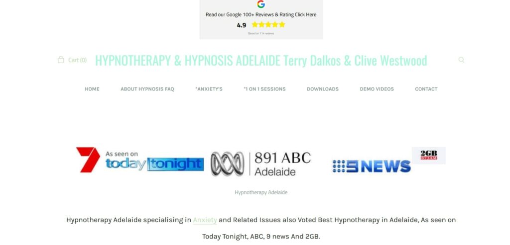 Clive Westwood & Terry Dalkos Hypnotherapy & Hypnosis Adelaide Homepage