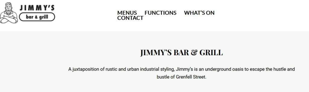 Jimmy's Bar & Grill Homepage