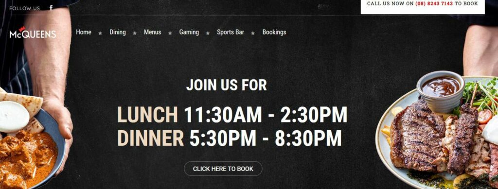 McQueens Tavern & Gaming Homepage