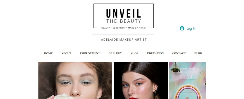 Unveil the Beauty' Homepage