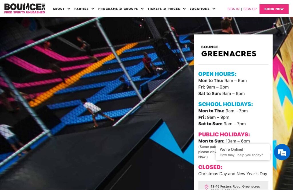 BOUNCEinc Greenacres Homepage
