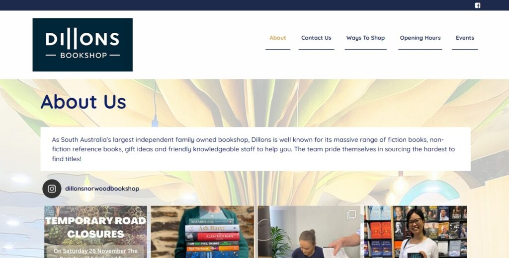 Dillons Bookshop Homepage