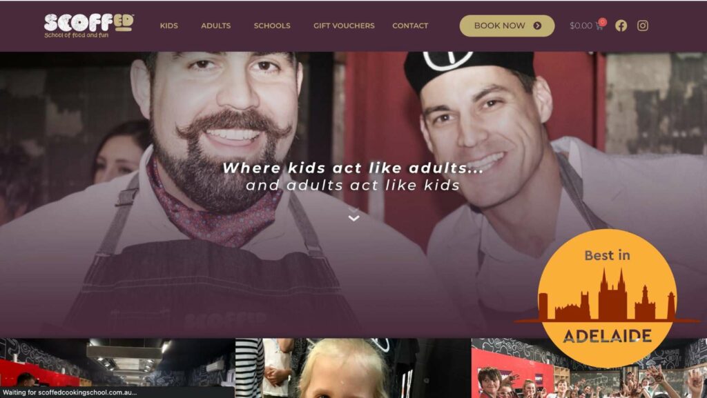 Scoffed Cooking School Homepage