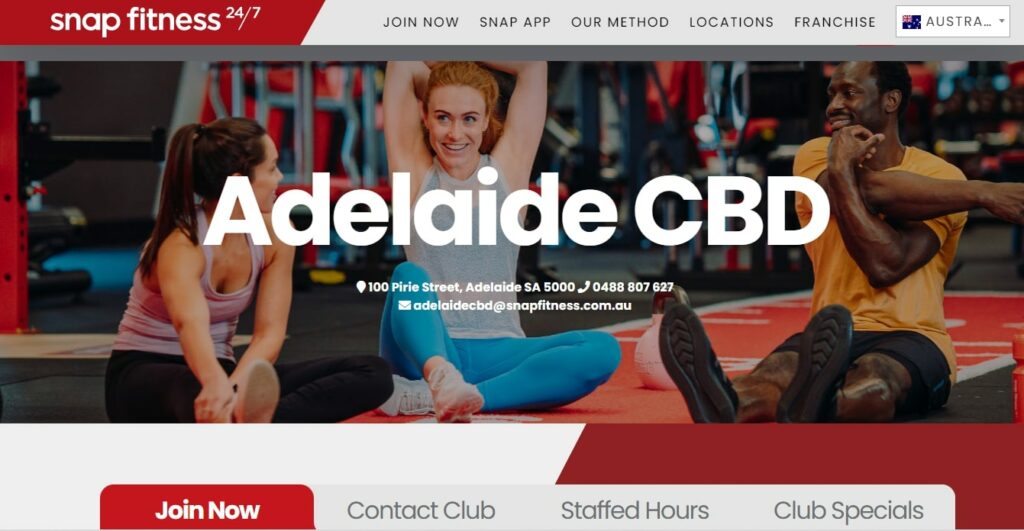 Snap Fitness Homepage