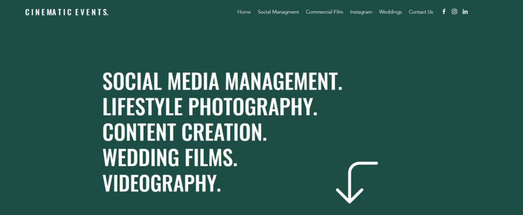 Cinematic Events Homepage