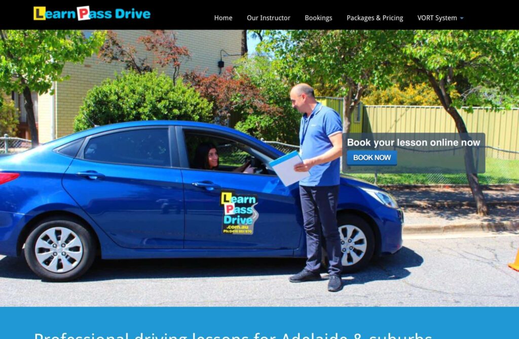 Learn to Pass Driving School's Homepage