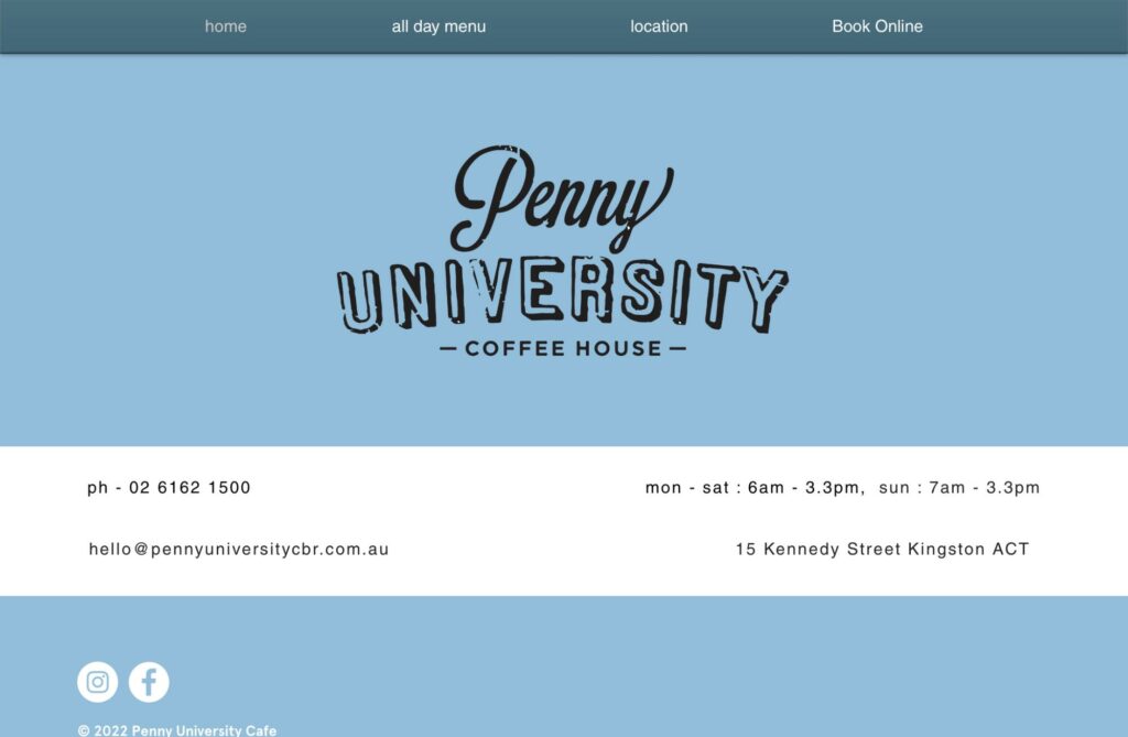 Penny University Coffee House's Homepage