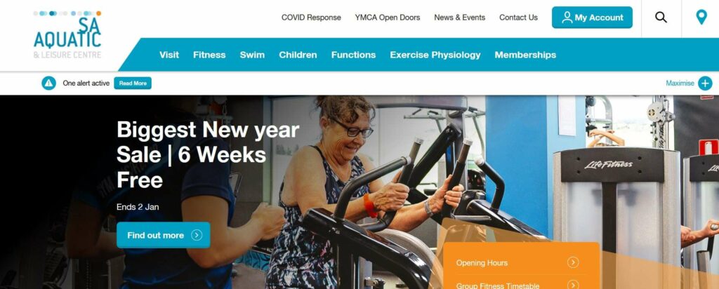 SA Aquatic and Leisure Centre's Homepage