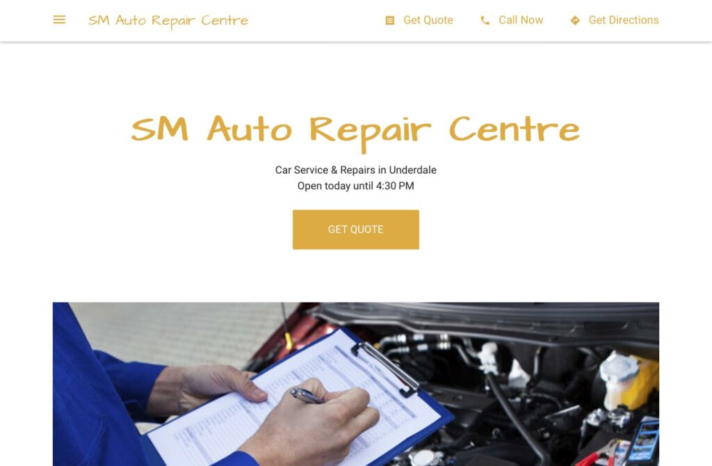 SM Auto Repair Centre's Homepage