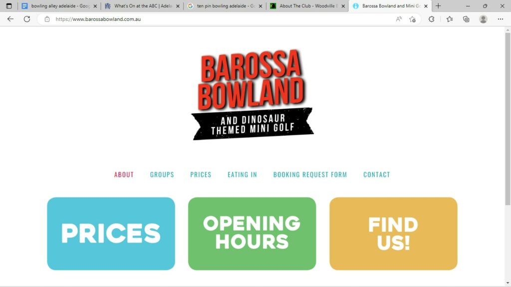 Barossa Bowland's Homepage