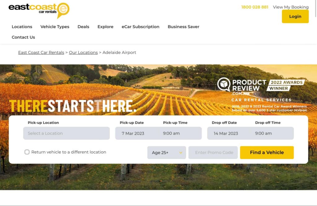 East Coast Car Rentals's Homepage