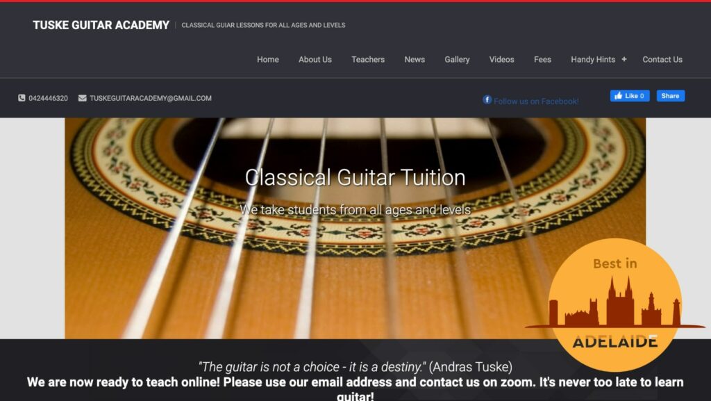 Tuske Guitar Academy's Homepage