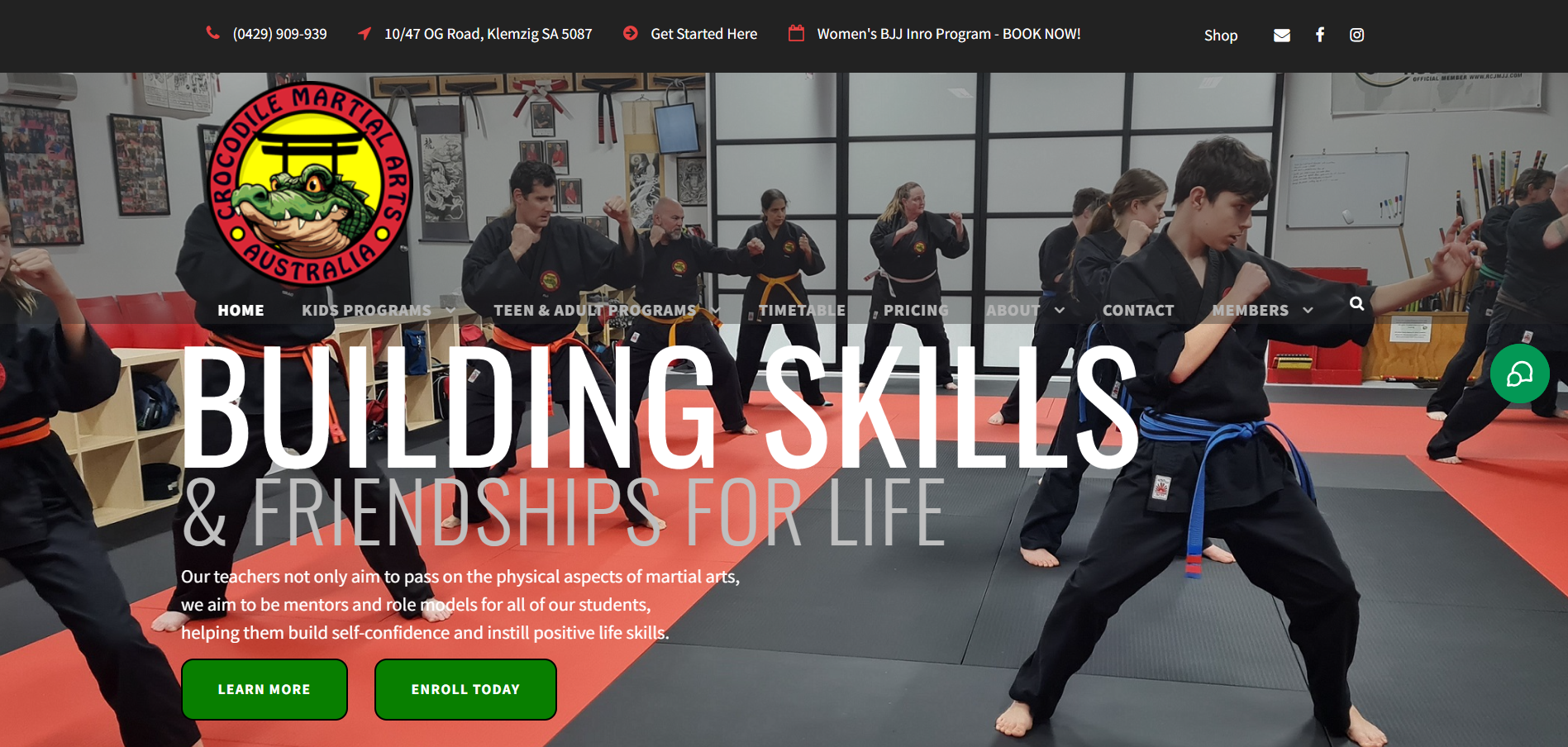 crocodile martial arts homepage