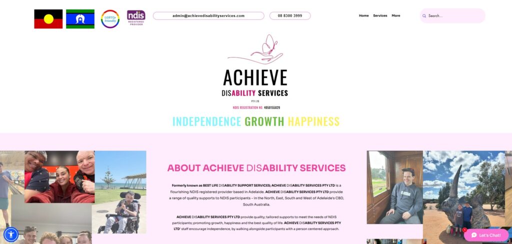 achieve disability services homepage