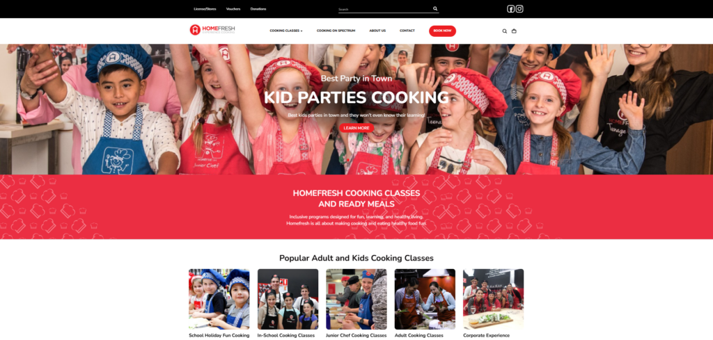 homefresh experience cooking banner