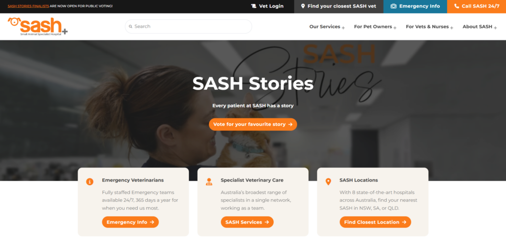 SASH - The Small Animal Specialist Hospital's Homepage