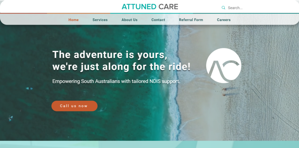 attuned care homepage